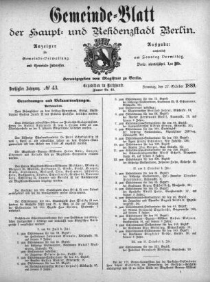 1889,43: No. 43, 27. Oktober 1889