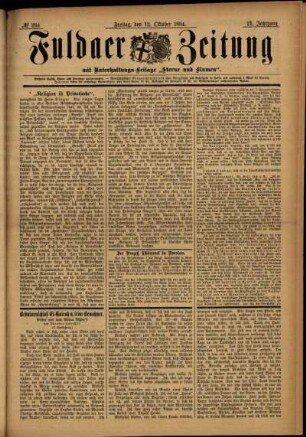 Ausgabe vom Freitag, den 12. Oktober 1894.