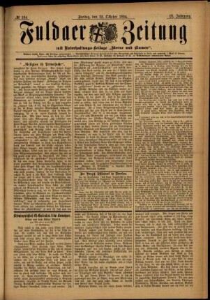Ausgabe vom Freitag, den 12. Oktober 1894.