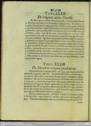 Thes. XXXIII. De Nicodemi religione prudentum