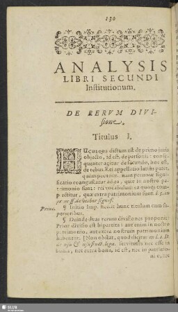 Analysis Libri Secundi Institutionum