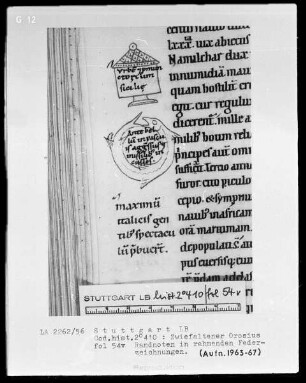 Orosius, Historiarum libri septem adversos paganos — Gerahmte Randnoten, Folio 54verso