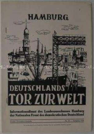 Hektografiertes Mitteilungsblatt der Nationalen Front für Hamburg