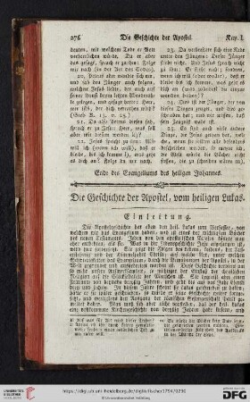 Die Geschichte der Apostel, vom heiligen Lukas
