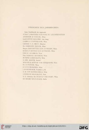 Förderer des Jahrbuches