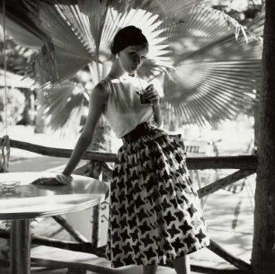 "Grace Line trip", Modeaufnahme, Modell Gunilla Riva (Mademoiselle)
