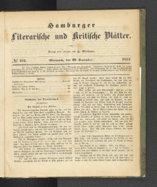 No. 104. 29. Dezember 1852