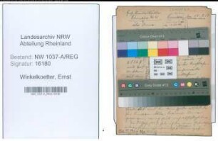 Entnazifizierung Ernst Winkelkoetter , geb. 00.00.0000 ()