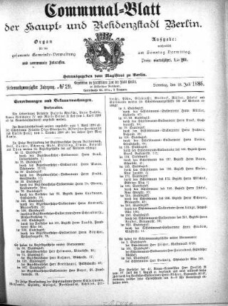 1886,29: No. 29, 18. Juli 1886