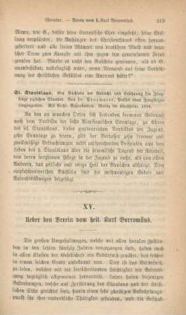 219-224 Ueber den Verein vom heiligen Karl Borromäus