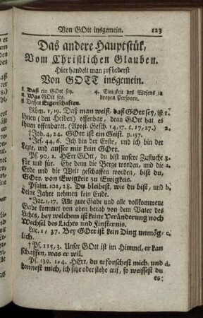 Das andere Hauptstück, Vom Christlichen Glauben.
