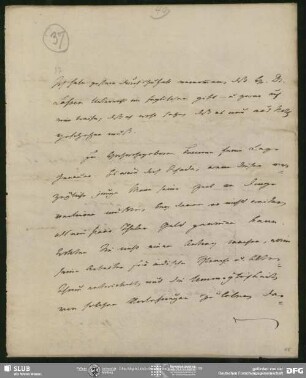 Eigenh. Brief von Philipp Joseph von Rehfues an August Wilhelm von Schlegel, Bonn, 10.07.1828