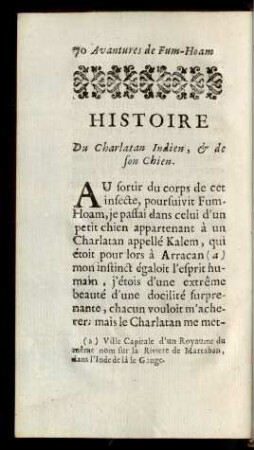 Histoire Du Charlatan Indien, & de son Chien.