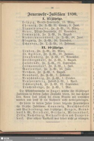 Feuerwehr-Jubiläen 1890