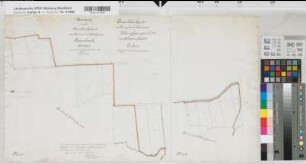 Ebbinghausen (Erwitte), Zusammenlegung Ebbinghausen, Bl.3 Brouillonkarte Flur 1;3 (Berenbrock)
