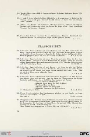 Glasscheiben (Nr. 258-284)