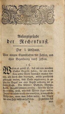 Wencesl. Joh. Gustav Karsten Lehrbegriff der gesammten Mathematik, 1. Rechenkunst und Geometrie