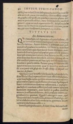 Titulus XIII. De Renunciatione.