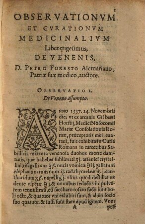 Observationum & curationum medicinalium libri ..., 30/31. De venenis. De fucis