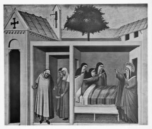 Die heilige Humilitas — Die heilige Humilitas heilt eine kranke Nonne