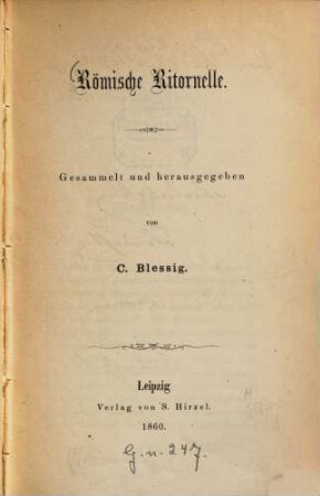 Römische Ritornelle