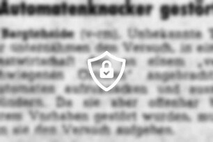 Automatenknacker gestört