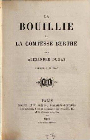 La bouillie de la comtesse Berthe