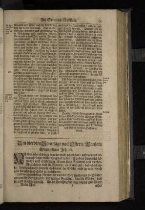 Am vierdten Sonntage nach Ostern/Kantate/ Evangelium Joh. 16.