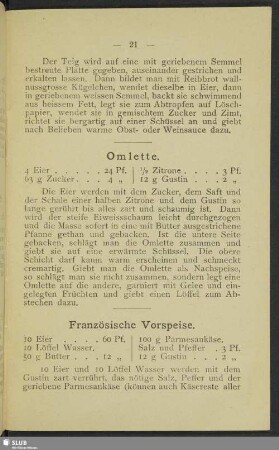 Französische Vorspeise