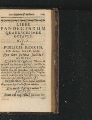 Liber Pandectarum Quadragesimus Octavus.
