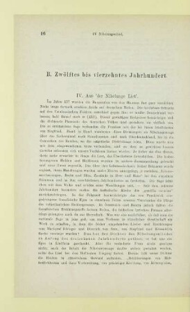 IV. Aus 'der Nibelunge Liet'