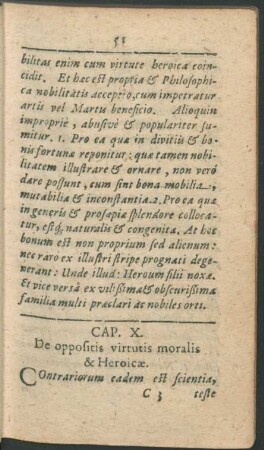 Cap. X. De oppositis virtuitis moralis & Heroicae.