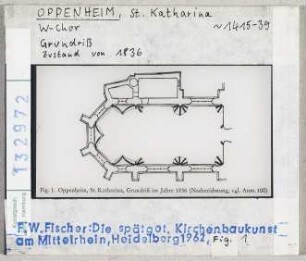 Oppenheim: Katharinenkirche, Westchor, Grundriss