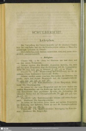 Schulbericht