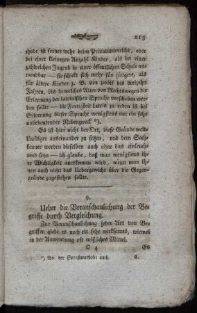 9. Ueber die Veranschaulichung der Begriffe durch Vergleichung.