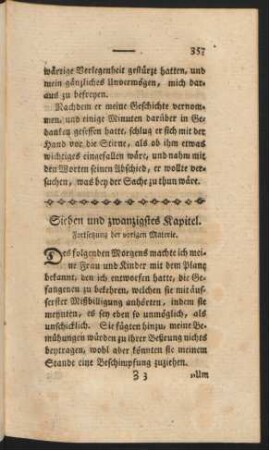 Sieben und zwanzigstes Kapitel. Fortsetzung der vorigen Materie.