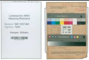 Entnazifizierung Wilhelm Kemper , geb. 30.01.1902 (Krim.Sekretaer)