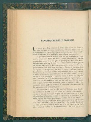 Panamericanismo y compañia