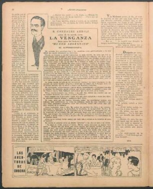 B. González Arrili, autor de la novela corta "La Venganza", hace para los lectores de "Mundi Argentino" su autobiografía
