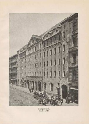 Ledigenheim. Straßenansicht