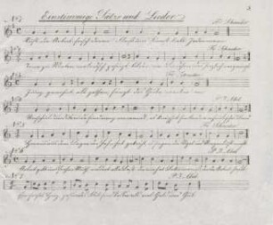 Einstimmige Sätze und Lieder