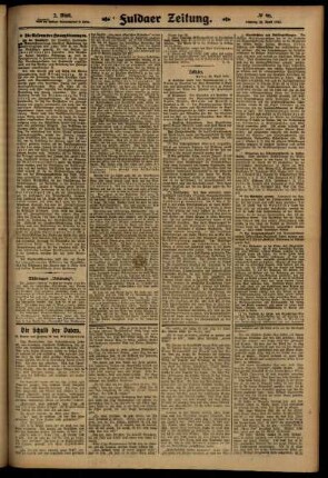 Zweite Ausgabe vom Samstag, den 26. April 1913.
