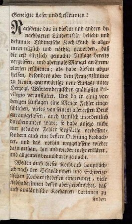 Geneigte Leser und Leserinnen!