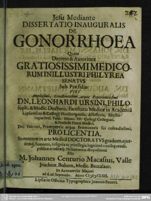 De gonorrhoea