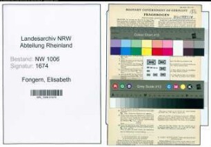 Entnazifizierung Elisabeth Fongern , geb. 21.02.1909 ()
