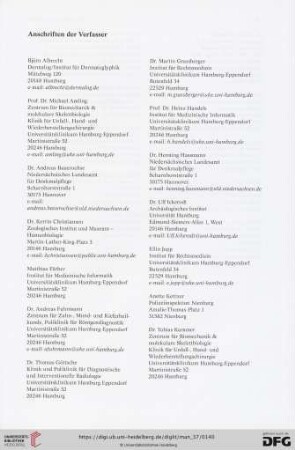 Anschriften der Verfasser