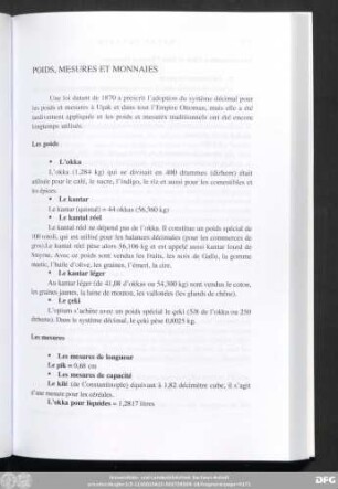 Poids, Mesures Et Monnaies