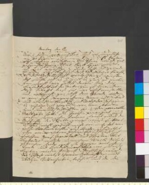 Brief von Pogwisch, Ulrike von an Goethe, Johann Wolfgang von