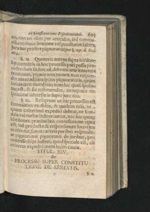 Titul. XIV. De Processu Super Constitutione De Arrestis.