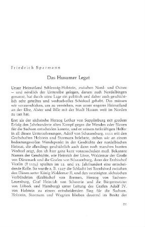 Das Husumer Legat